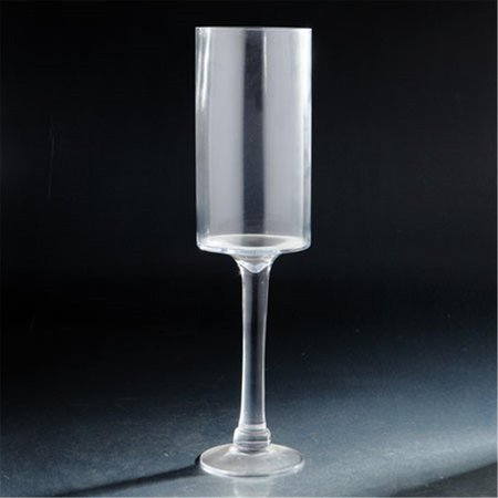 DIAMOND STAR Diamond Star 62047 20 x 5 in. Glass Candle Holder with Stem; Clear 62047